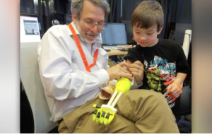 e-NABLE, an online community created by RIT research scientist Jon Schull (pictured above) that is devoted to developing inexpensive 3D-printed prostheses for people in need