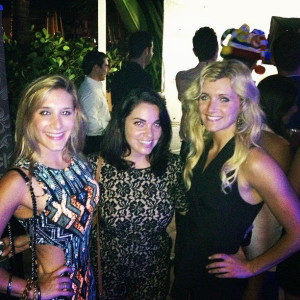 Kelly and friends working (and playing?) at Miami Swim Week 2013